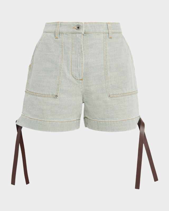 Leather-Ties Workwear Shorts